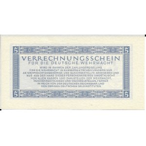 Niemcy - Verrechnungsschein für die Deutsche Wehrmacht, 5 marek 1944