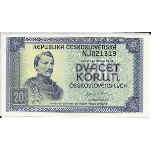 Czechosłowacja, 20 Koron 1945