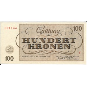 Czechosłowacja, Getto Terezin 100 koron 1943