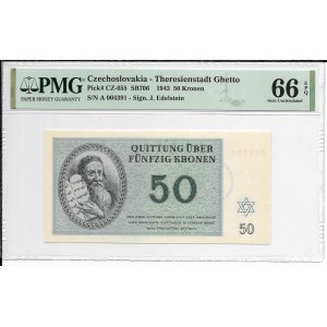Czechosłowacja, Getto Terezin 50 koron 1943 - PMG 66 EPQ