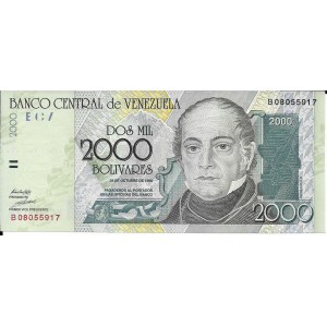 Wenezuela, 2 000 Bolivares 1998