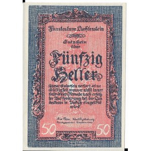 Liechtenstein, 50 Heller - bez daty (1920)