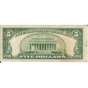 USA, 5 dolarów 1953, czerwona pieczęć