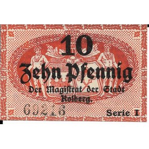 10 fenigów 1917 - Kołobrzeg, Seria I