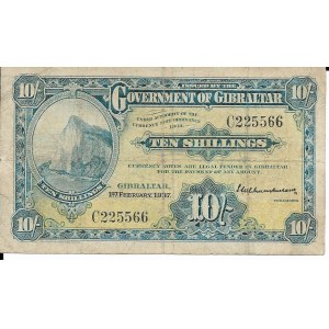 Gibraltar, 10 Shillings 1937