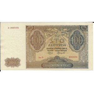 100 złotych 1.08.1941, seria D