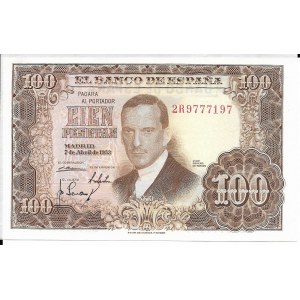 Hiszpania, 100 Pesetas 1953