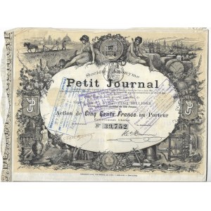 Petit Journal - Akcja na okazilecia, 500 Franków 1896