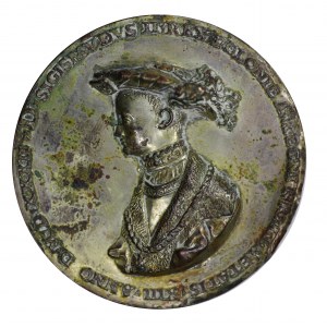 Medal z trzynastoletnim Zygmuntem II Augustem