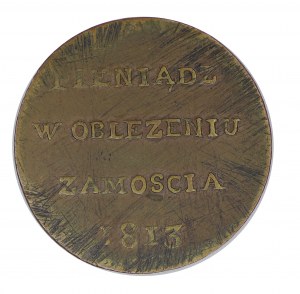 6 groszy 1813, Zamość - odmiana z napisem otokowym na rewersie - PIĘKNA !