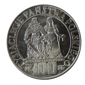 Polska Rzeczpospolita Ludowa (1949–1989), 100 złotych, 1966, Warszawa, Tysiąclecie Państwa Polskiego - Mieszko i Dąbrówka