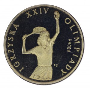 200 złotych 1987, Warszawa, Igrzyska XXIV Olimpiady 1988, tenisistka