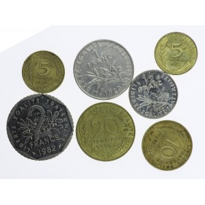 Francja, zestaw monet (6 sztuk)
