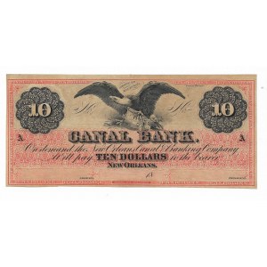 USA, 10 Dolarów The Canal Bank - New Orleans, LOUISIANA 1800