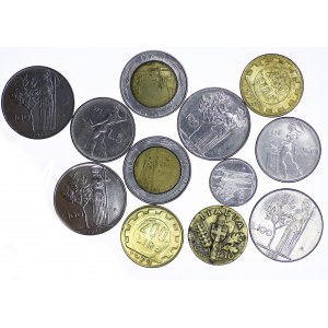 Włochy, zestaw monet (12 sztuk)