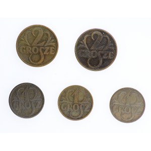 II Rzeczpospolita Polska (1918–1939), Zestaw monet (5 sztuk)