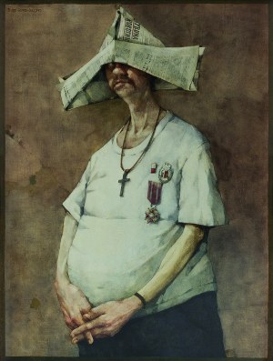 Jerzy Duda-Gracz ( 1941 - 2004), Autoportret ( Ora et colabora ) 1982/2021