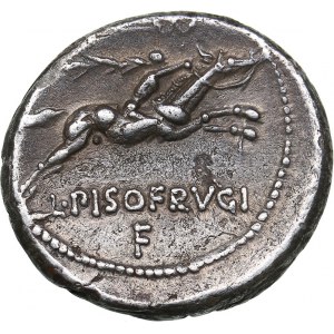 Roman Republic AR denarius - L. Calpurnius Piso Frugi (90 BС)