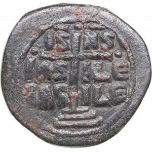 Byzantine - Constantinopolis AE Follis 1030-1040 - Time of Romanus III (1028-34 AD)
