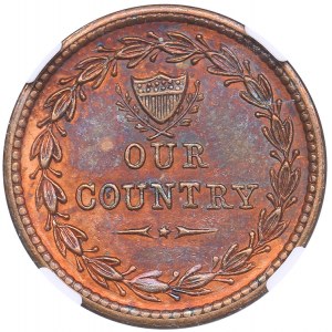 USA Civil War token 1861-1865 - Our country - NGC UNC Details