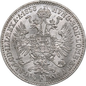 Austria 1/4 Florin 1858