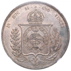 Brasil 1000 reis 1860/50 - NGC MS 62