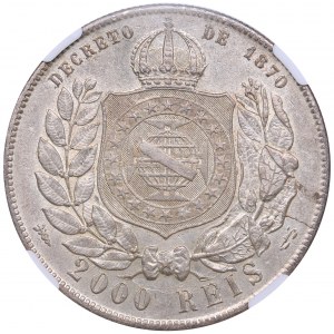 Brasil 2000 reis 1889 - NGC AU 55