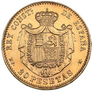 Spain 20 pesetas 1890