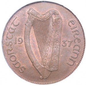 Ireland 1/2 penny 1937 - CGS UNC 80