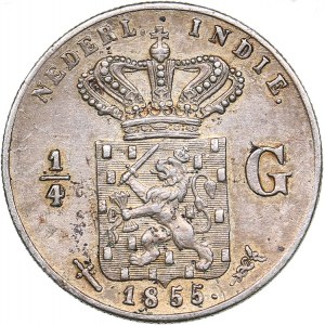 India - Netherlands East Indies 1/4 gulden 1855