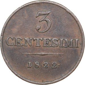 Italy 3 centesimi 1822