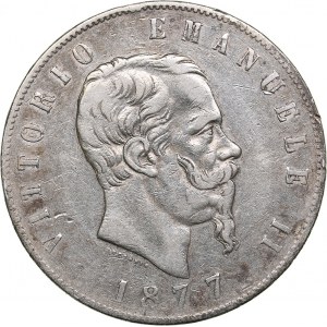 Italy 5 lire 1877