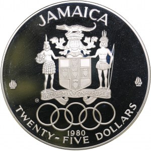 Jamaica 25 dollars 1980 Olympics