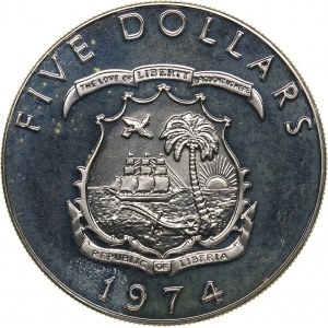 Liberia 5 dollars 1974