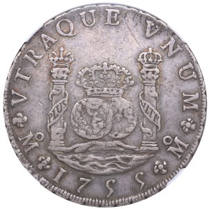Mexico 8 reales 1755 MO - NGC XF 45