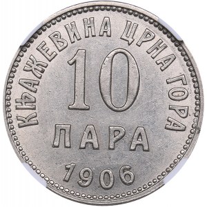 Montenegro 10 para 1906 - NGC MS 62