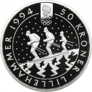 Norway 50 kroner 1991 - Olympics Lillehammer 1994