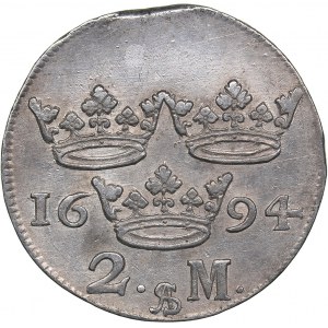 Sweden 2 mark 1694 - Karl XI (1660-1697)