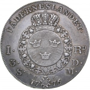 Sweden 1 riksdaler 1776 - Gustav III (1771-1792)
