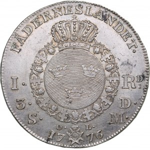 Sweden 1 riksdaler 1776  - Gustav III (1771-1792)