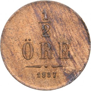 Sweden 1/2 öre 1857 - Oskar I (1844-1859)