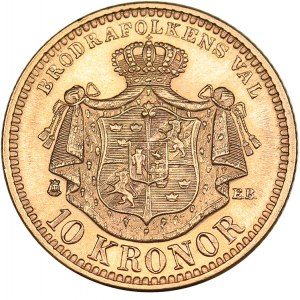 Sweden 10 kronor 1901 - Oskar II (1872-1907)