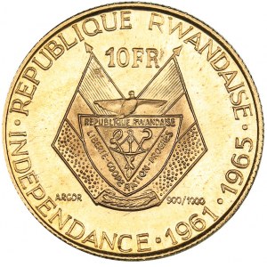 Rwanda 10 francs 1961