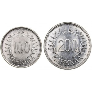 Finland 200 & 100 markkaa 1956 (2)