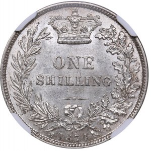 Great Britain One schilling 1874 - NGC MS 62