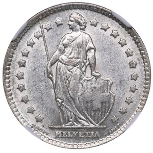 Switzerland 1 francs 1921 B - NGC AU 58