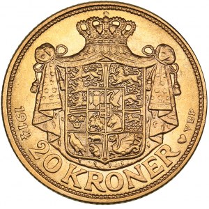 Denmark 20 kronor 1914