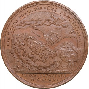 Russia - Estonia medal On the Capture of Narva. 1704