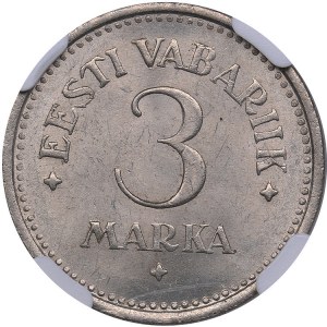 Estonia 3 marka 1922 - NGC MS 64