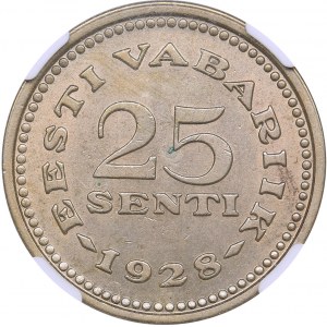 Estonia 25 senti 1928 - NGC MS 63